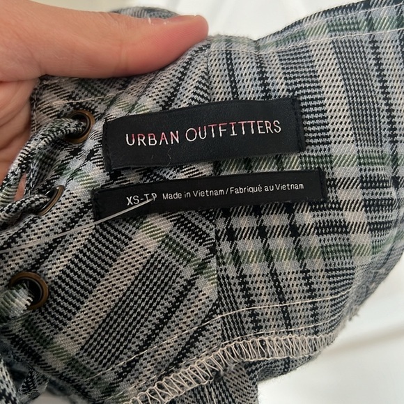 URBAN OUTFITTERS XS ROMPER FLANNEL STYLE ROMPER CUTE UO CUTE MINI DRESS ROMPER - Picture 12 of 16